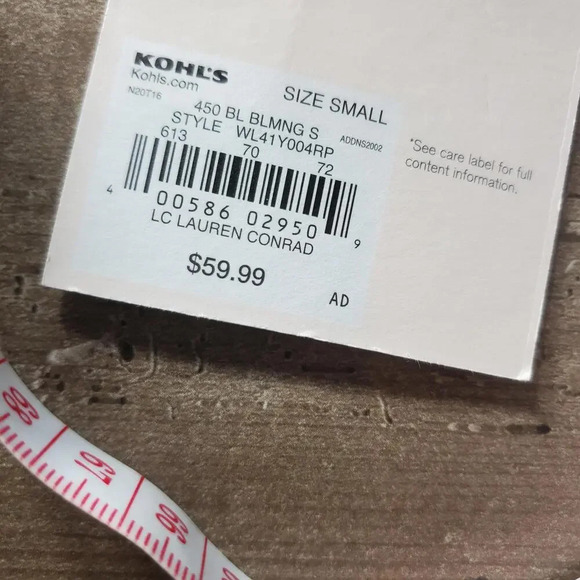 NWT LC Lauren Conrad Floral Print Pleated Empire Waist Chiffon V-Neck Midi Dress - Picture 9 of 16